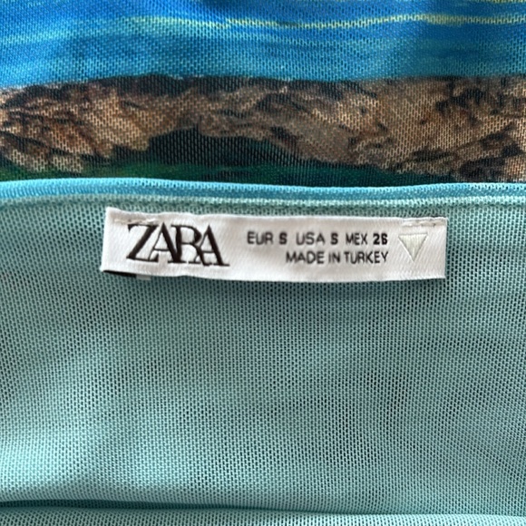 Zara Printed Resort Slip Dress Spaghetti Strap - Picture 8 of 8